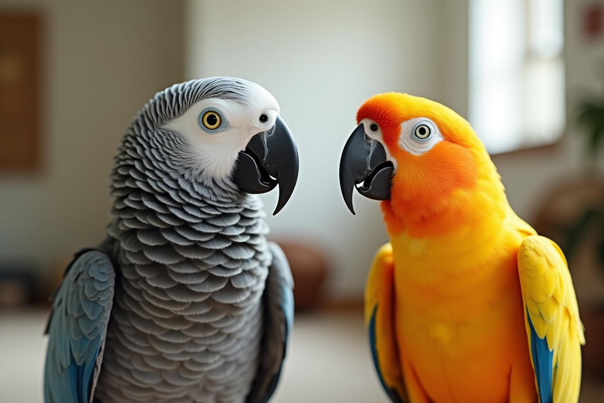 perroquets colorés